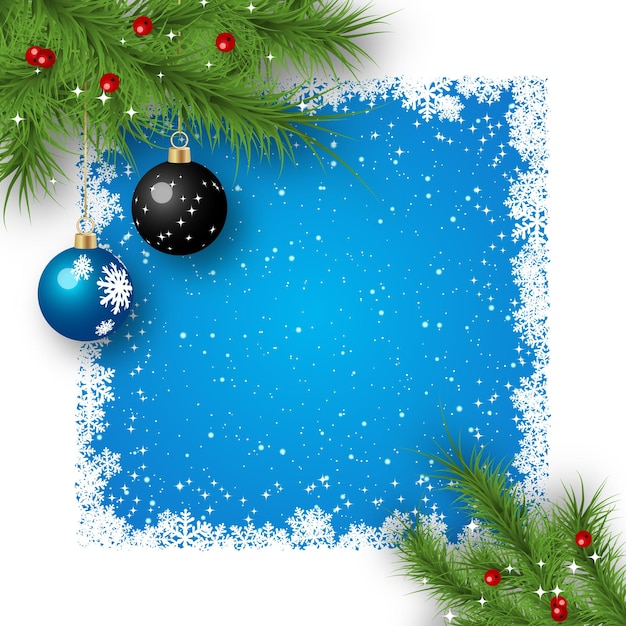 Fondo de vector de lujo de Navidad y año nuevo con estrellas y copos de nieve