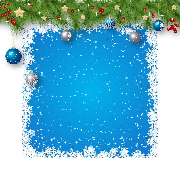 Fondo de vector de lujo de Navidad y año nuevo con estrellas y copos de nieve