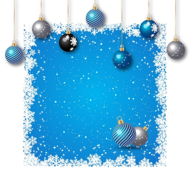 Fondo de vector de lujo de Navidad y año nuevo con estrellas y copos de nieve