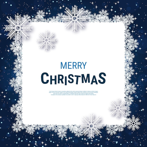 Fondo de vector de lujo de Navidad y año nuevo con estrellas y copos de nieve