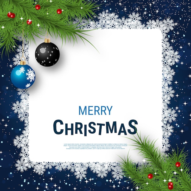 Fondo de vector de lujo de Navidad y año nuevo con estrellas y copos de nieve