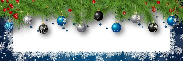 Fondo de vector de lujo de Navidad y año nuevo con estrellas y copos de nieve