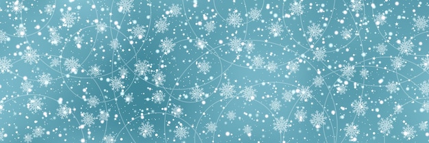 Fondo de vector de lujo de Navidad y año nuevo con estrellas y copos de nieve