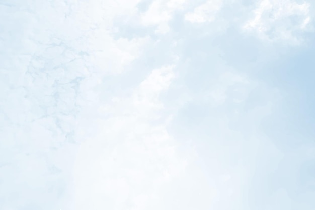 Fondo de vector de luz de nubes y cielo azul acuarela