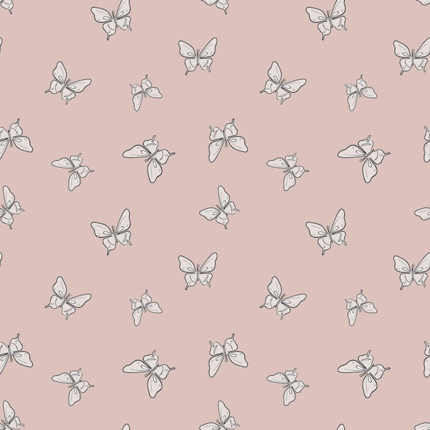Fondo de vector de mariposa marrón