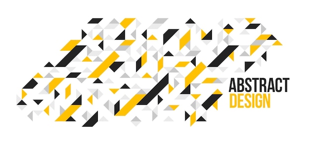 Fondo de vector de mosaico negro y amarillo brillante abstracto, elemento de diseño artístico gráfico de estilo moderno de moda, patrón de textura hermoso arte digital.