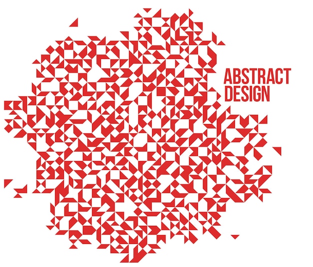 Fondo de vector de mosaico rojo brillante abstracto, elemento de diseño artístico estilo moderno, textura hermoso arte digital.