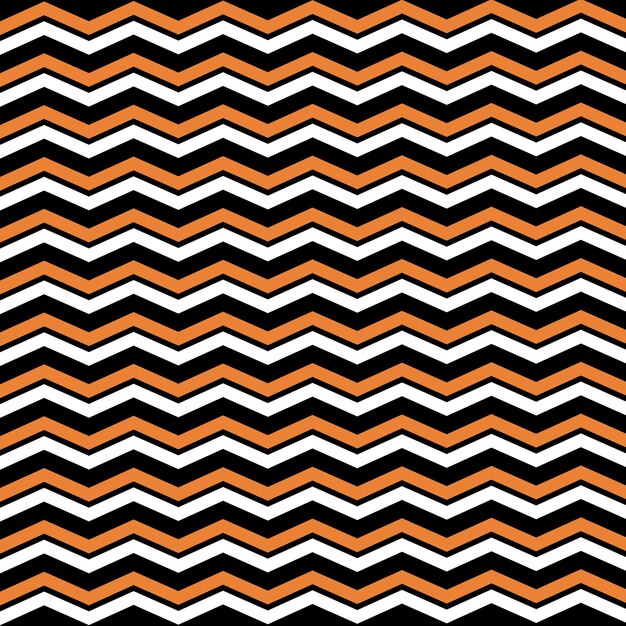 Fondo de vector naranja halloween zig-zag abstracto sin fisuras
