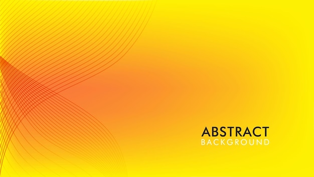 Fondo de vector naranja con ondas de patrón de líneas modernas abstractas