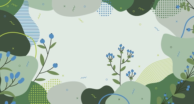 Fondo de vector natural ilustración dibujada a mano para productos naturales y orgánicos fondo floral orgánico abstracto con espacio de copia para texto ilustración vectorial