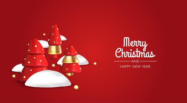 Fondo de vector de Navidad Diseño creativo tarjeta de felicitación cartel de banner Vista superior decoración de Navidad bolas y copos de nieve
