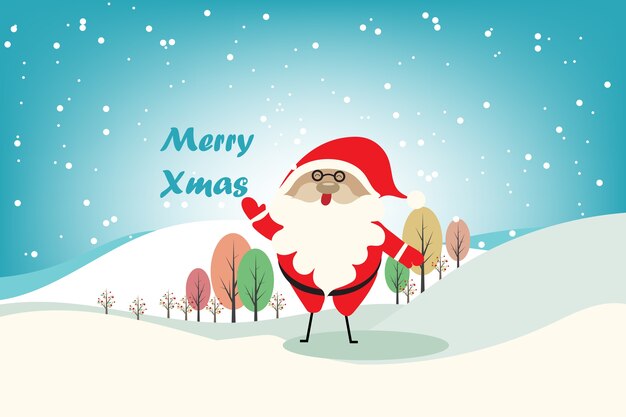 Fondo de vector de Navidad con Santa Claus