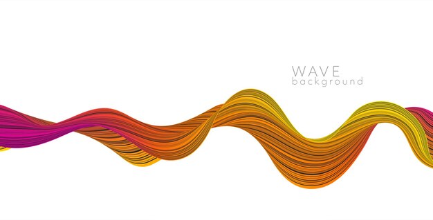 Fondo de vector con onda abstracta de color. Banner de ciencia moderna