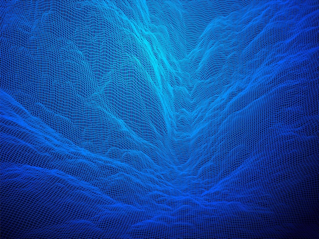 Fondo de vector de paisaje de estructura metálica Ilustración de tecnología de red de ciberespacio