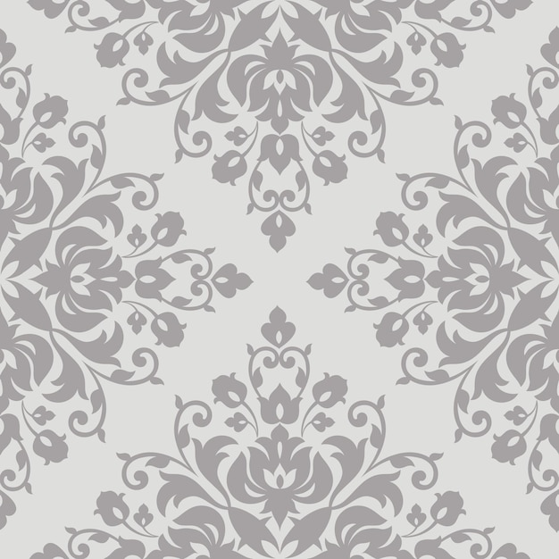 Fondo de vector de patrón abstracto vintage de Damasco sin costuras para papel de embalaje de papel tapiz textil