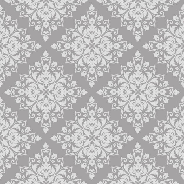 Fondo de vector de patrón abstracto vintage de Damasco sin costuras para papel de embalaje de papel tapiz textil