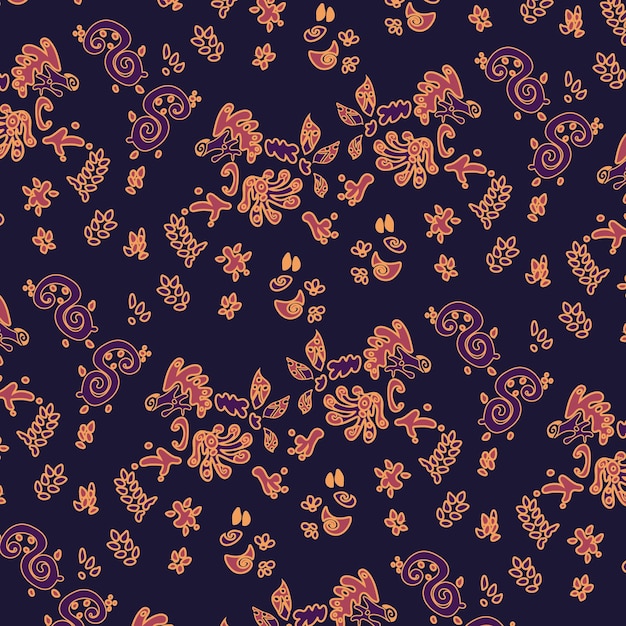 Fondo Vector de patrón de Batik tradicional