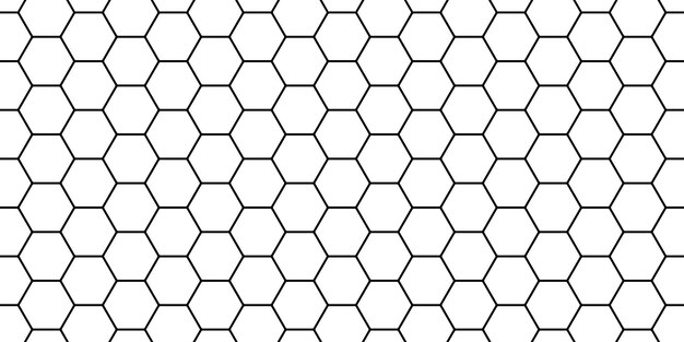 Fondo de vector de patrón sin costuras de rejilla. Fondo de celda hexagonal. Textura neta hexagonal geométrica.
