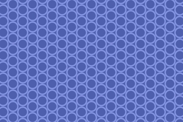 Fondo de vector de patrón de cuadrícula de mosaico de círculo de contorno azul
