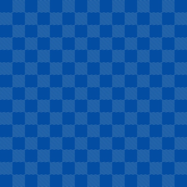 Fondo de vector de patrón de cuadros azul Cuadros azules en patrón de tela Patrón cuadrado para tela Fondo cuadrado de color azul
