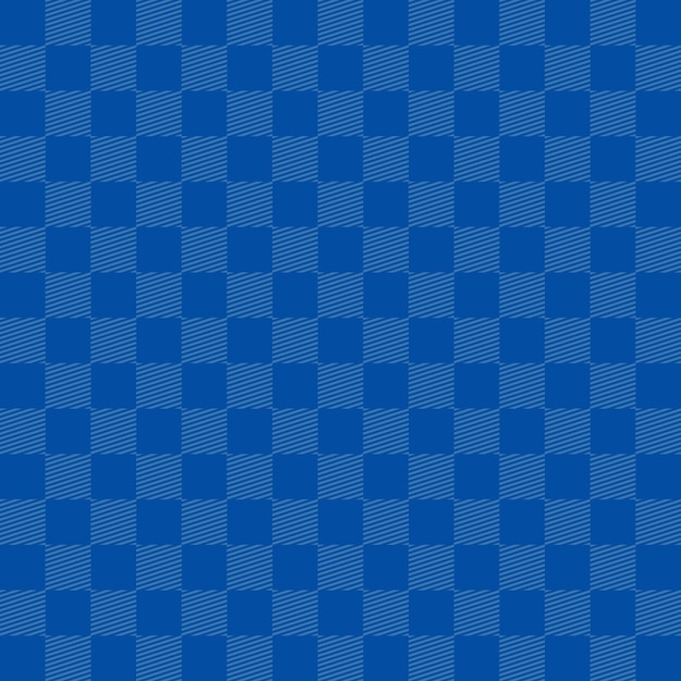 Fondo de vector de patrón de cuadros azul Cuadros azules en patrón de tela Patrón cuadrado para tela Fondo cuadrado de color azul