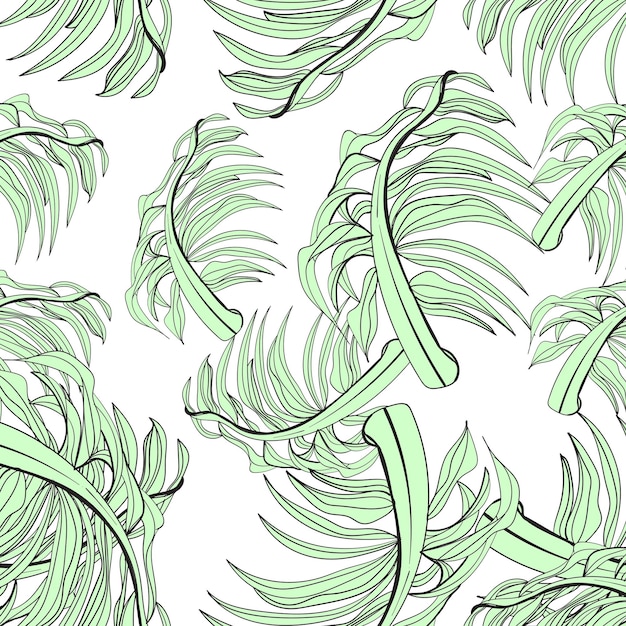 fondo de vector de patrón floral tropical