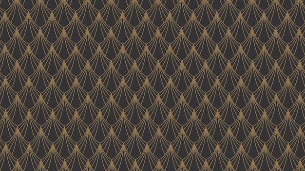Fondo de vector de patrón de líneas de oro geométrico inconsútil abstracto