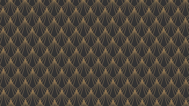 Fondo de vector de patrón de líneas de oro geométrico inconsútil abstracto