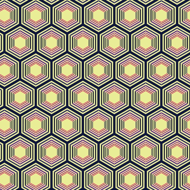 Fondo de vector de patrones sin fisuras de hexágono geométrico