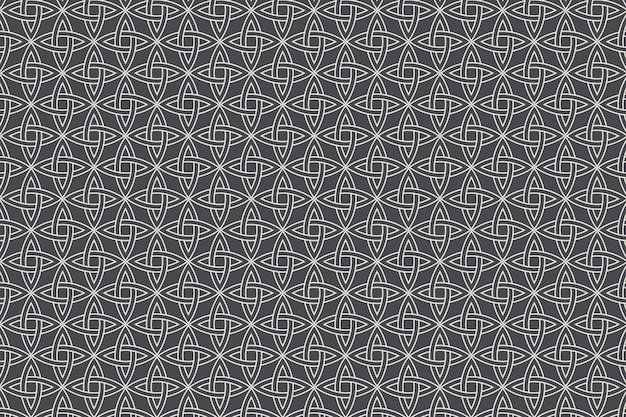 Fondo de vector de patrones sin fisuras de nudo celta gris