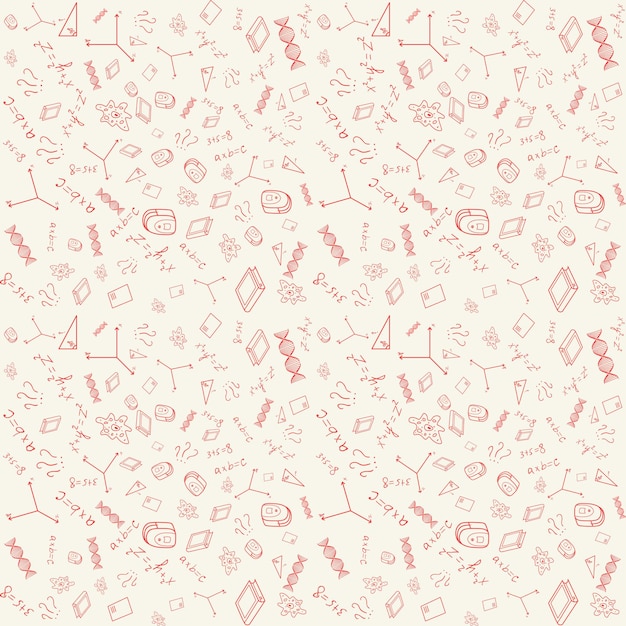 Fondo de vector de patrones sin fisuras de regreso a la escuela