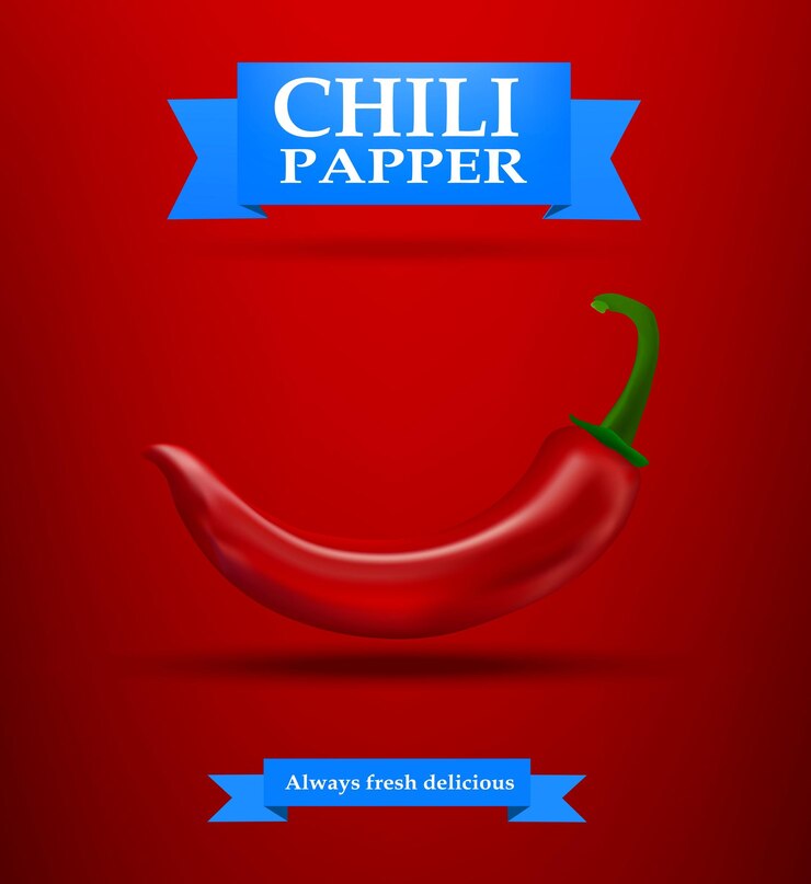 Vector fondo de vector con pimiento rojo