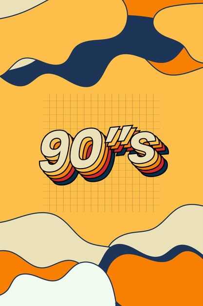 Fondo Vector plano de estilo de los años 90 para diseñador creativo