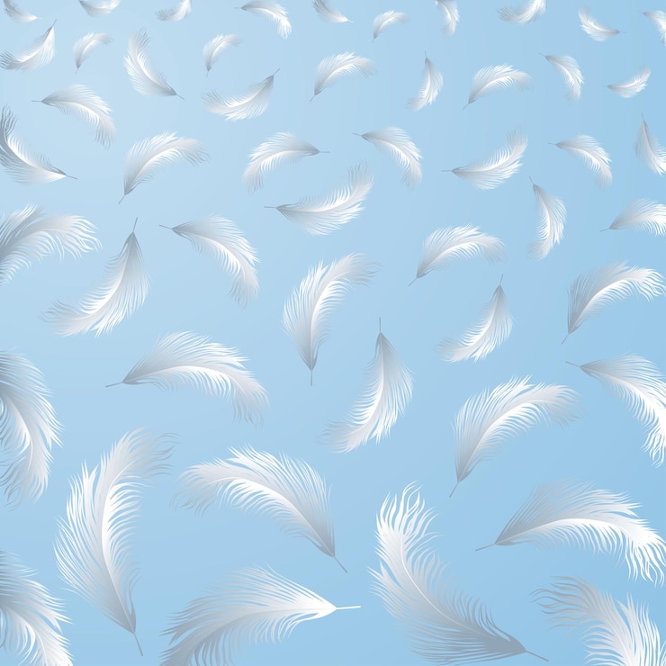 Vector fondo de vector de plumas blancas
