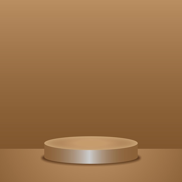 Fondo de vector de podio único marrón degradado oscuro