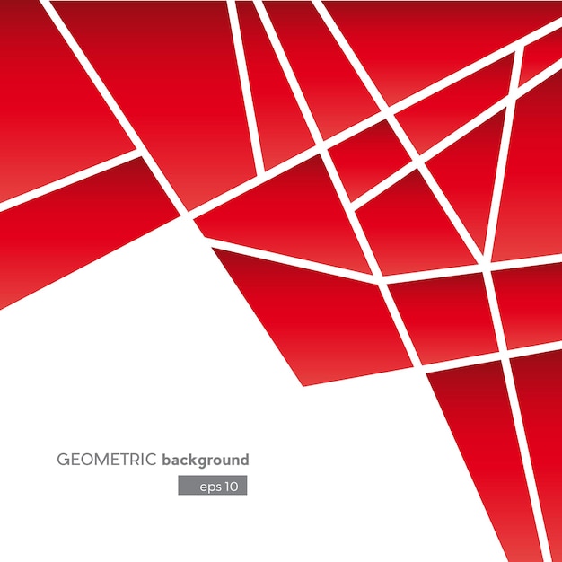 Fondo de vector de polígonos rojos abstractos geométricos