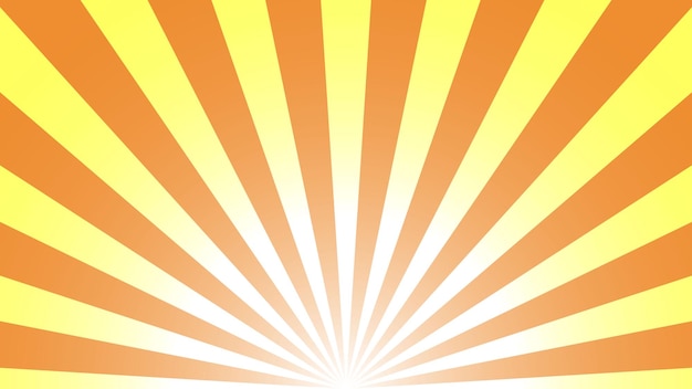 Fondo de vector de rayo solar Ilustración de diseño retro de luz de amanecer o atardecer de haz radial