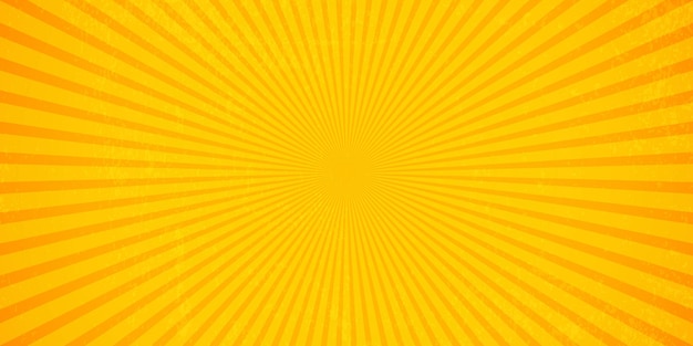 Fondo de vector de rayos naranja y amarillo brillante