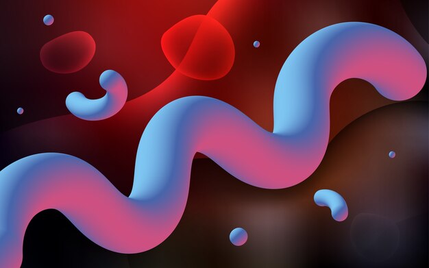 Fondo de vector rojo oscuro con formas de lava