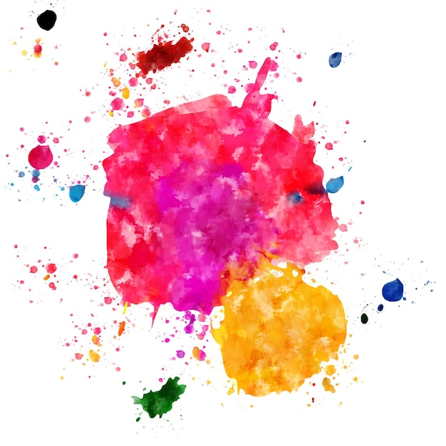 Fondo de vector de salpicaduras de pintura colorida vibrante