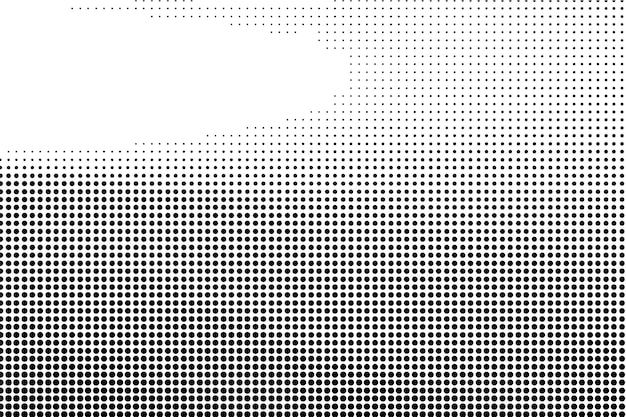 Fondo de vector de semitono abstracto forma de puntos blancos y negros