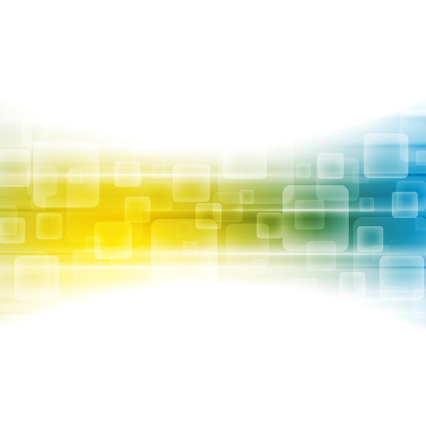 Fondo de vector de tecnología brillante azul amarillo