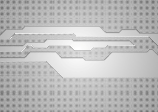 Fondo de vector de tecnología gris abstracto