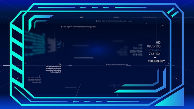 Fondo de vector de tecnología de Internet de espacio de ciencia ficción de marco de placa de circuito azul