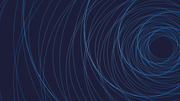Fondo de vector de tecnología de líneas azules abstractas