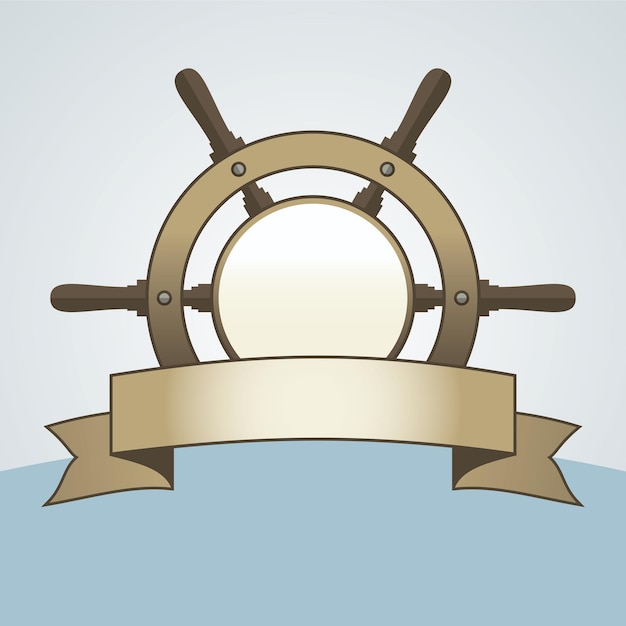Fondo de Vector de timón de barco