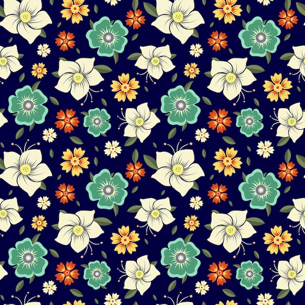 Fondo de vector transparente de flores pequeñas de moda