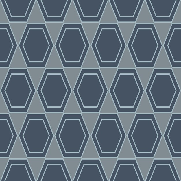 Fondo de vector transparente de patrón azul hexagonal