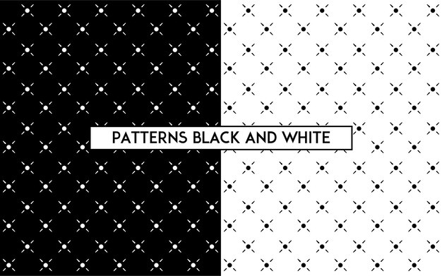 Fondo de vector transparente, patrón geométrico abstracto sin fisuras con puntos y líneas en blanco y negro.