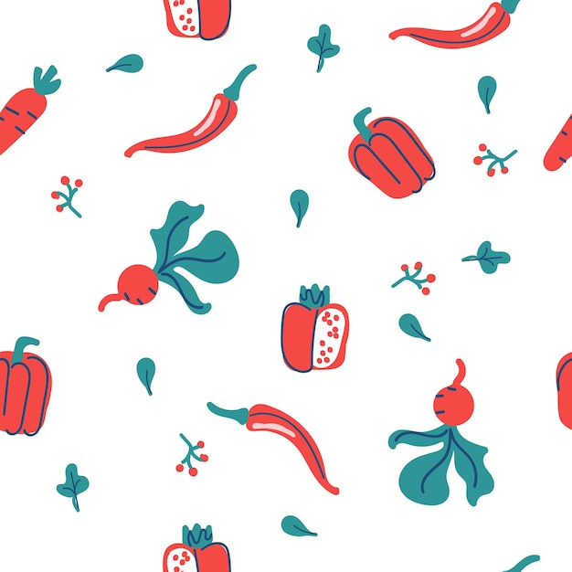 Fondo de vector transparente con varias frutas y verduras Bueno para el fondo del menú